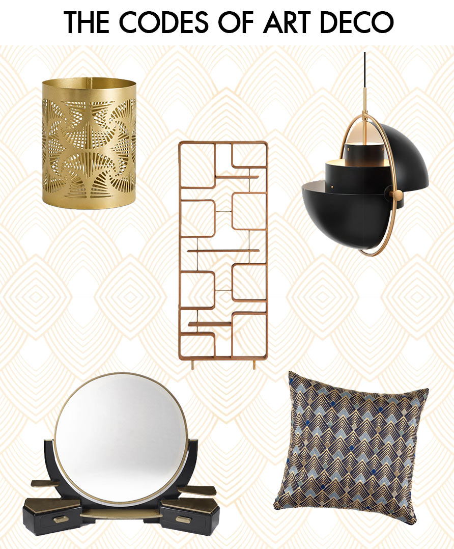 Revisited accessories and furniture in Art Deco style